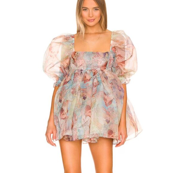 Selkie Dresses & Skirts - Selkie Mucha Puff Babydoll Dress Womens XS Mini Sheer Coquette Fairy Whimsical